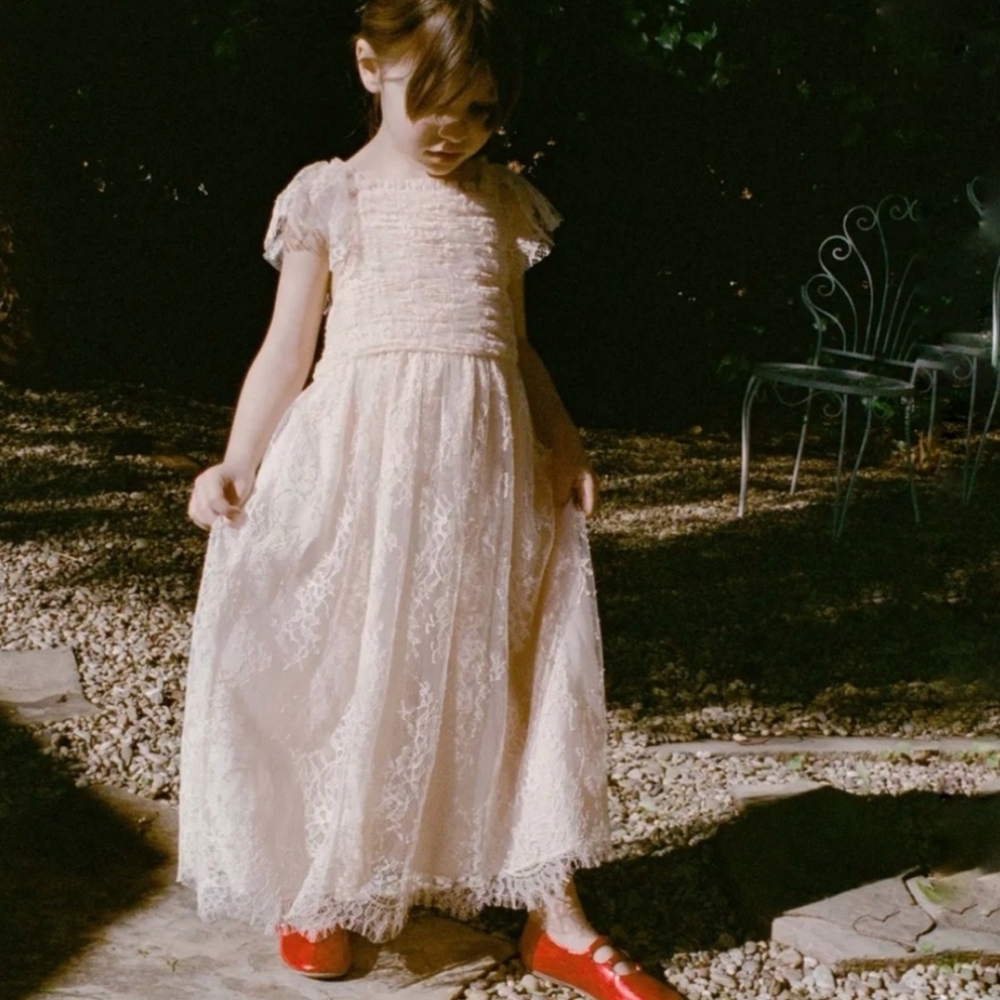 NWT Doen Kids Flower Petunia Pink Tulle Dress 2 2T